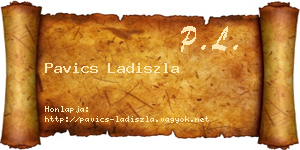 Pavics Ladiszla névjegykártya